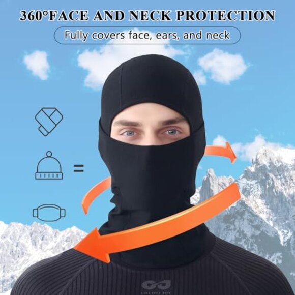 Windproof Balaclava Ski Mask Full Face Helmet Liner Breathable Neck Gaiter main image 7